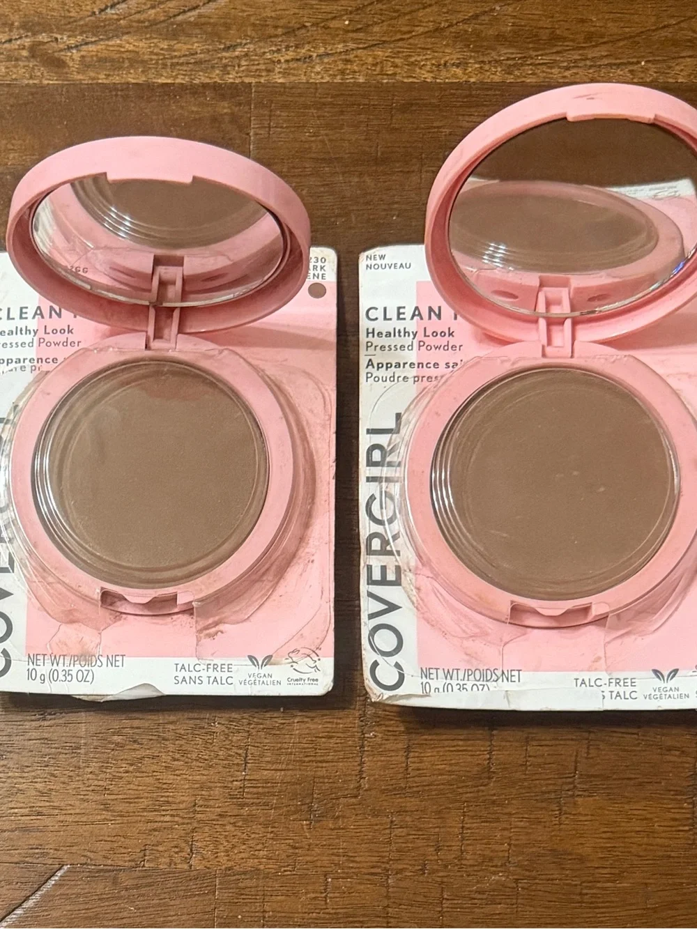 NEW Lot of 2 Covergirl Clean Fresh Healthy Look Pressed Powder 230 Dark Ebene